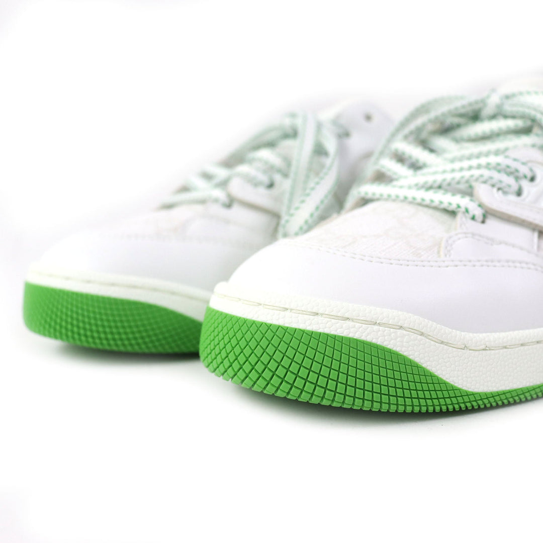 GUCCI Low cut sneakers 700290 PVC, Leather White green Women 35 Used Authentic