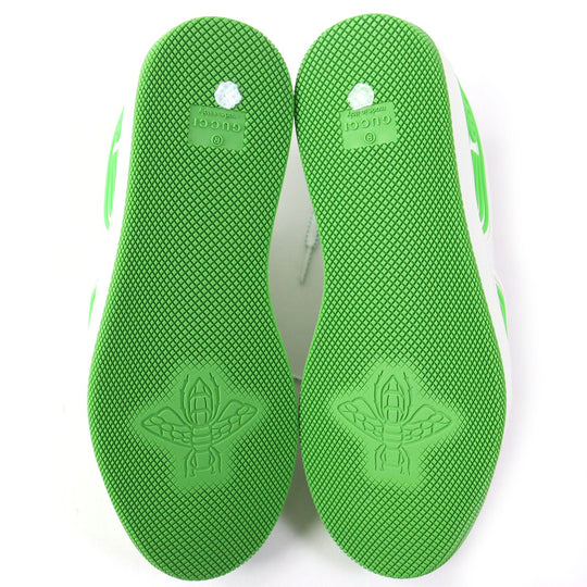 GUCCI Low cut sneakers 700290 PVC, Leather White green Women 35 Used Authentic