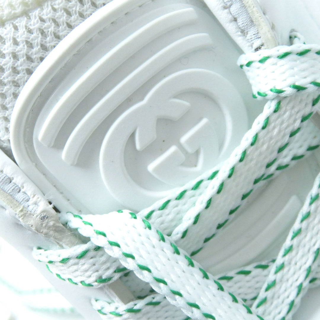 GUCCI Low cut sneakers 700290 PVC, Leather White green Women 35 Used Authentic