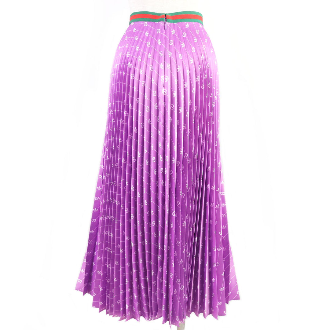 GUCCI Pleated skirt 696770 Main: 100% polyester, Part: 100% nylon purple Women 42 Used Authentic