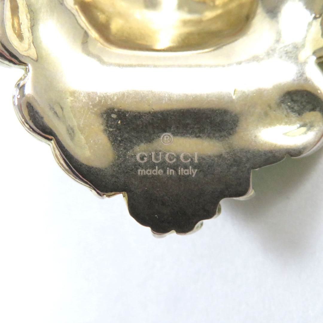 GUCCI Necklace Main: Gold Plated Part: Color Stone Gold green 412885 mens Used Authentic