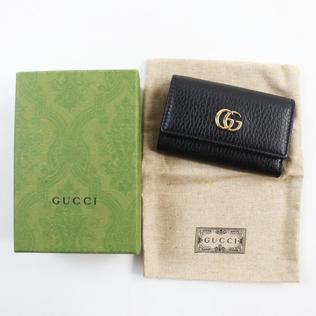 GUCCI Key case Key holder  456118 Main: Leather black mens Used Authentic