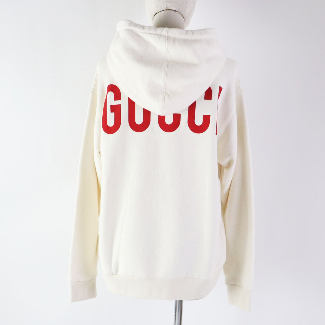 GUCCI Hoodie 469251 Main: 100% cotton Ivory Women XS Used Authentic