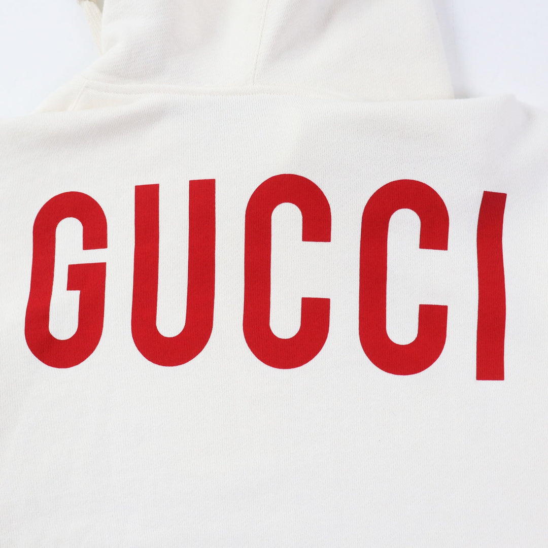 GUCCI Hoodie 469251 Main: 100% cotton Ivory Women XS Used Authentic