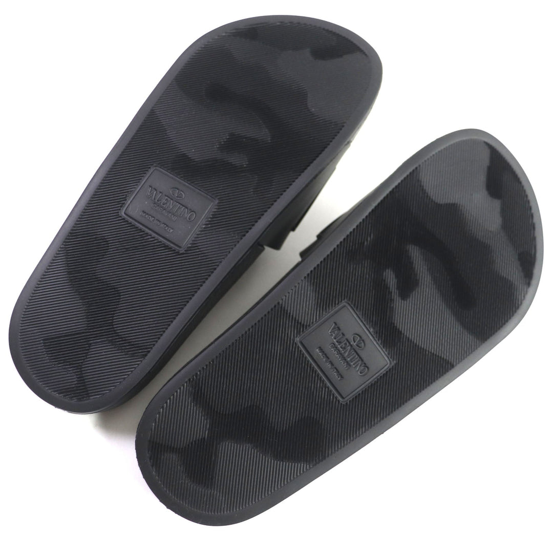 VALENTINO Sandals Main: Rubber, Main: Leather Black White VLTN Women 35 Used Authentic