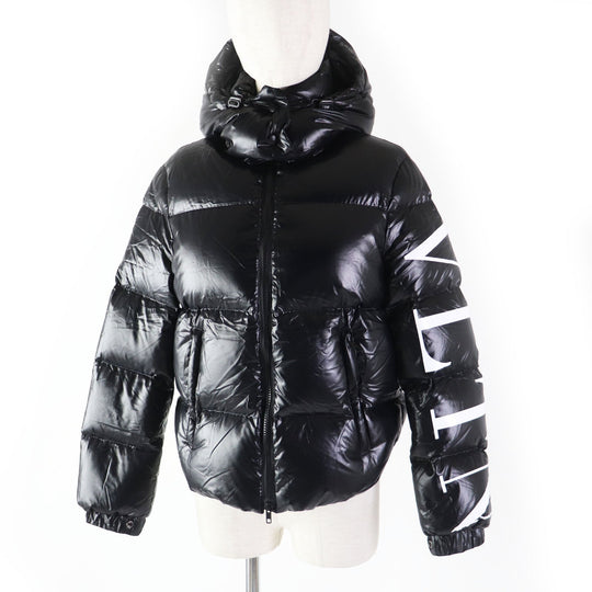 VALENTINO Down jacket UB3CN01P5LE Outer: 100% nylon, Lining: 100% nylon, Filling: 100% polyester, Filling: 80% down, Filling: 20% feather black Women 36 Used Authentic