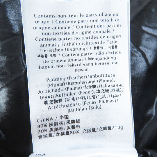 VALENTINO Down jacket UB3CN01P5LE Outer: 100% nylon, Lining: 100% nylon, Filling: 100% polyester, Filling: 80% down, Filling: 20% feather black Women 36 Used Authentic