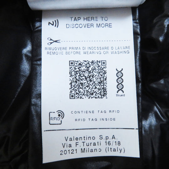 VALENTINO Down jacket UB3CN01P5LE Outer: 100% nylon, Lining: 100% nylon, Filling: 100% polyester, Filling: 80% down, Filling: 20% feather black Women 36 Used Authentic