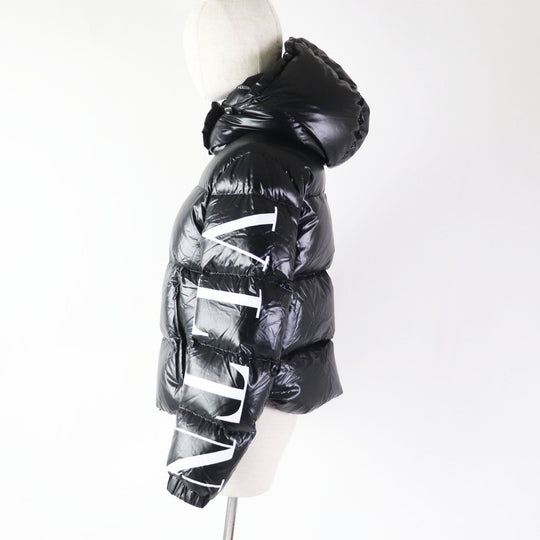 VALENTINO Down jacket UB3CN01P5LE Outer: 100% nylon, Lining: 100% nylon, Filling: 100% polyester, Filling: 80% down, Filling: 20% feather black Women 36 Used Authentic