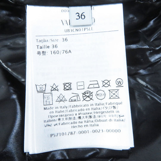 VALENTINO Down jacket UB3CN01P5LE Outer: 100% nylon, Lining: 100% nylon, Filling: 100% polyester, Filling: 80% down, Filling: 20% feather black Women 36 Used Authentic