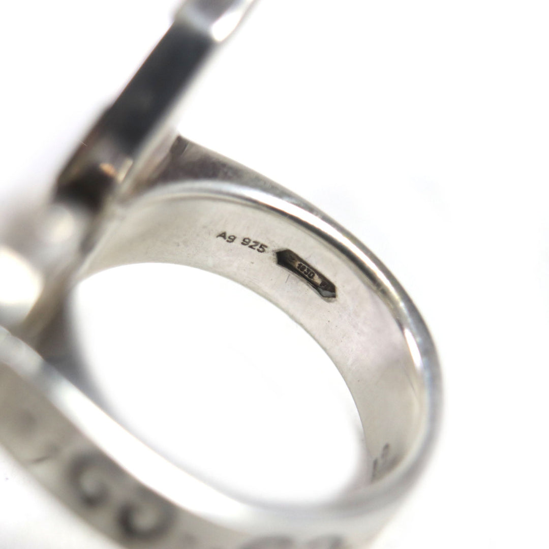 GUCCI Ring Main�FAG925 Pink Silver GHOST ghost Women 11 Used Authentic