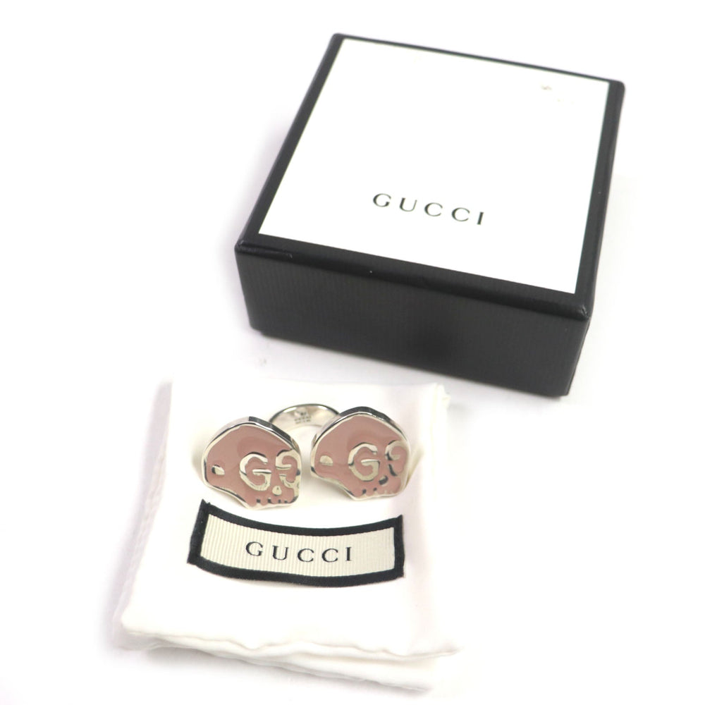 GUCCI Ring Main�FAG925 Pink Silver GHOST ghost Women 11 Used Authentic
