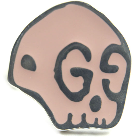GUCCI Ring Main�FAG925 Pink Silver GHOST ghost Women 11 Used Authentic