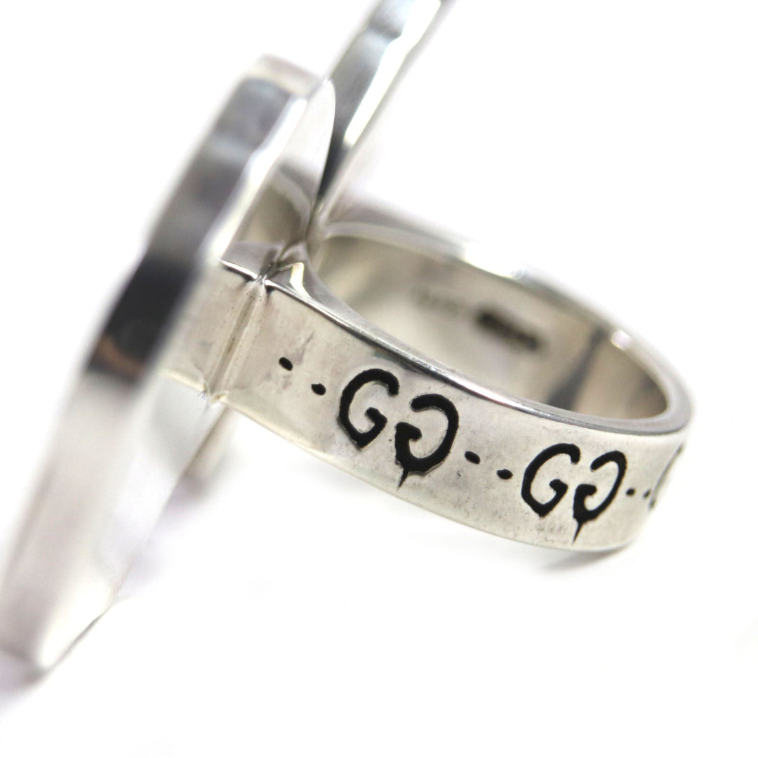 GUCCI Ring Main�FAG925 Pink Silver GHOST ghost Women 11 Used Authentic