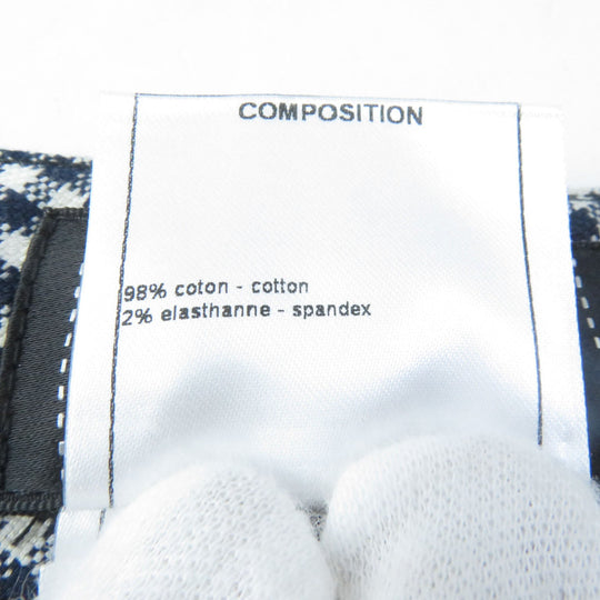 CHANEL Pants P53371 Main: 98% cotton, Main: 2% elastane (polyurethane) Navy white Women 34 Used Authentic