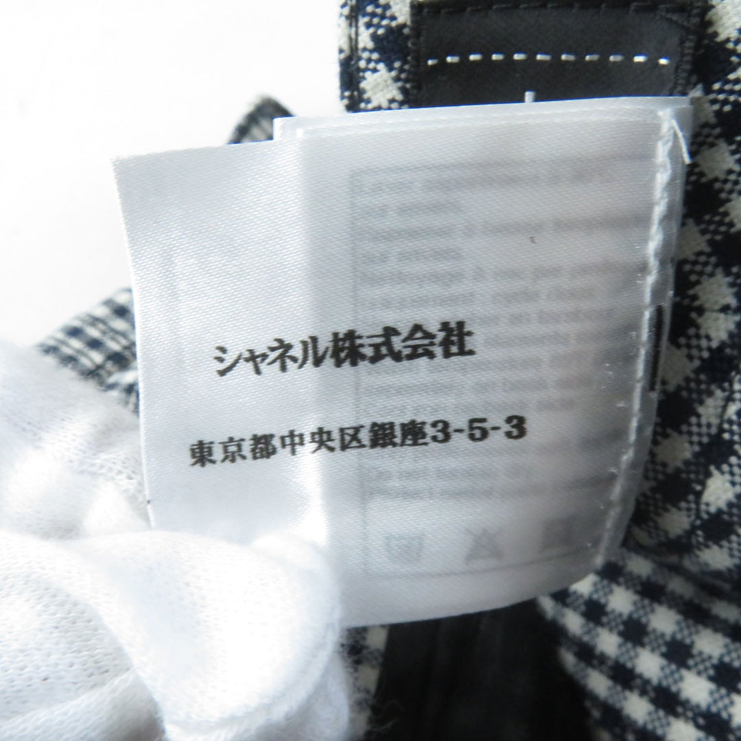 CHANEL Pants P53371 Main: 98% cotton, Main: 2% elastane (polyurethane) Navy white Women 34 Used Authentic