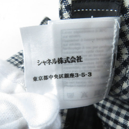 CHANEL Pants P53371 Main: 98% cotton, Main: 2% elastane (polyurethane) Navy white Women 34 Used Authentic