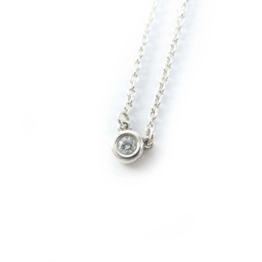 TIFFANY&Co. Necklace Main: SV925, Part: Diamond Silver By the yard Women Used Authentic