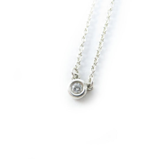 TIFFANY&Co. Necklace Main: SV925, Part: Diamond Silver By the yard Women Used Authentic