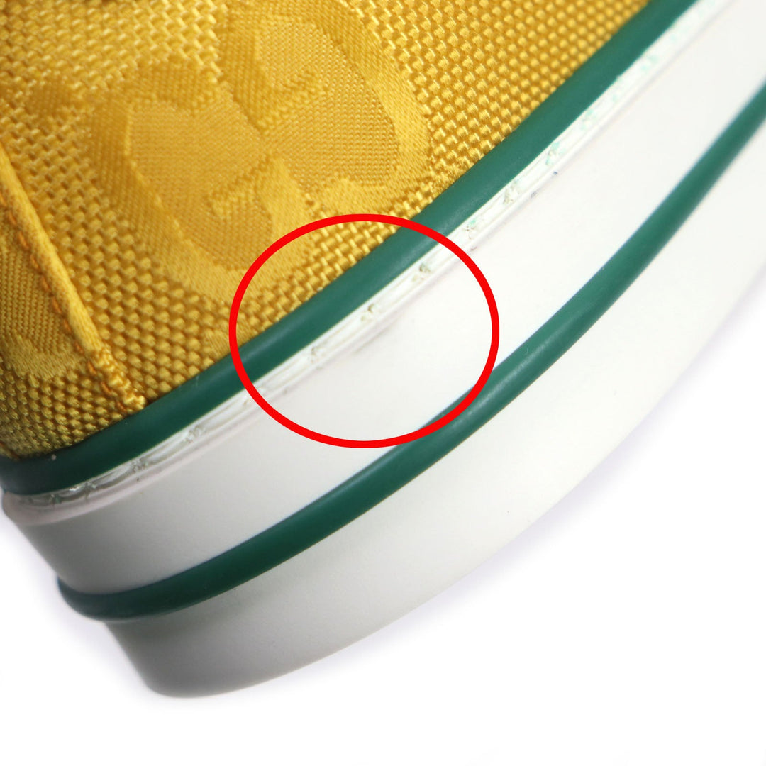 GUCCI Low cut sneakers 60110 Nylon yellow Sherry line Women 35.5 Used Authentic