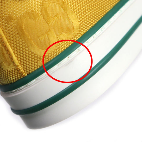 GUCCI Low cut sneakers 60110 Nylon yellow Sherry line Women 35.5 Used Authentic