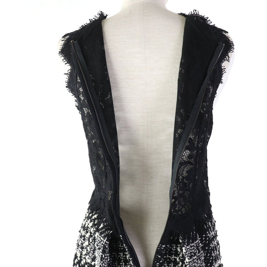 DOLCE&GABBANA ensemble Main: 78% wool, Main: 18% nylon, Main: 3% mohair, Main: 3% alpaca, Lining: 96% silk, : 3% alpaca Lining: 100% polyester black Women (Top) 36, (Bottom) 38 Used Authentic