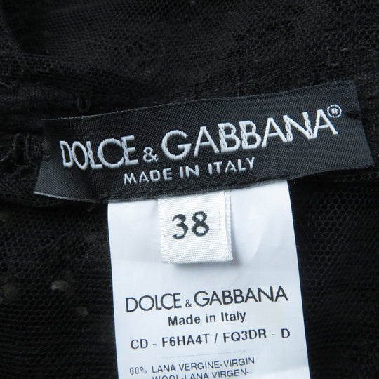 DOLCE&GABBANA ensemble Main: 78% wool, Main: 18% nylon, Main: 3% mohair, Main: 3% alpaca, Lining: 96% silk, : 3% alpaca Lining: 100% polyester black Women (Top) 36, (Bottom) 38 Used Authentic