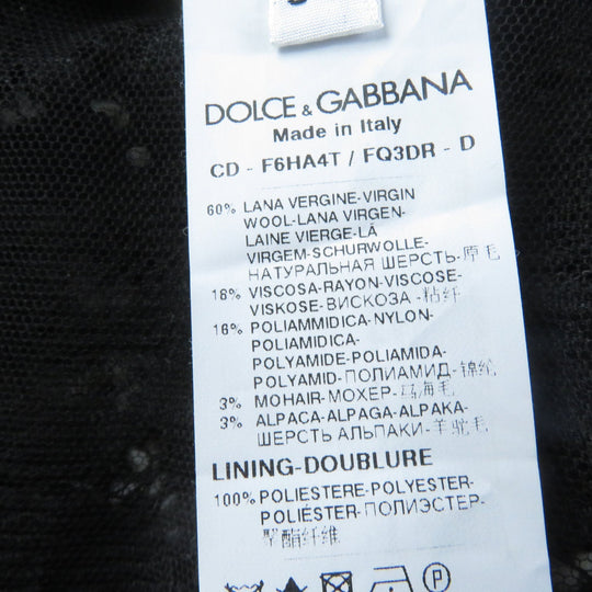 DOLCE&GABBANA ensemble Main: 78% wool, Main: 18% nylon, Main: 3% mohair, Main: 3% alpaca, Lining: 96% silk, : 3% alpaca Lining: 100% polyester black Women (Top) 36, (Bottom) 38 Used Authentic