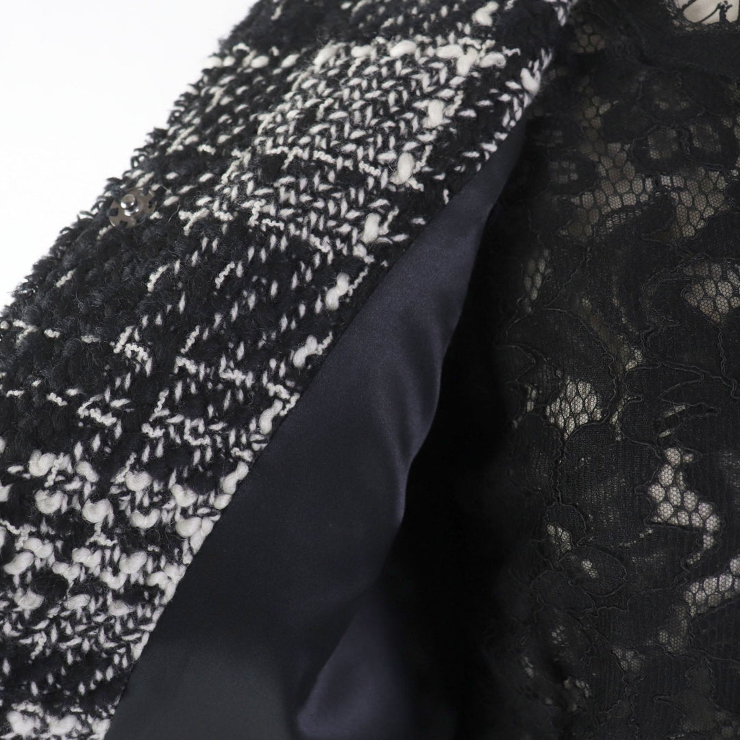 DOLCE&GABBANA ensemble Main: 78% wool, Main: 18% nylon, Main: 3% mohair, Main: 3% alpaca, Lining: 96% silk, : 3% alpaca Lining: 100% polyester black Women (Top) 36, (Bottom) 38 Used Authentic