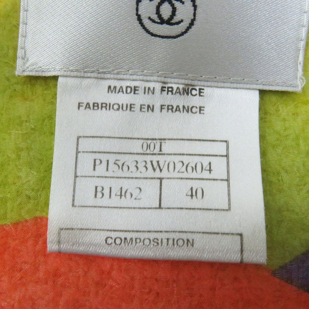 CHANEL setup 00T P15633 Outer: 75% nylon, Outer: 25% wool, Lining: 100% silk Ivoryx multi Women 40 Used Authentic