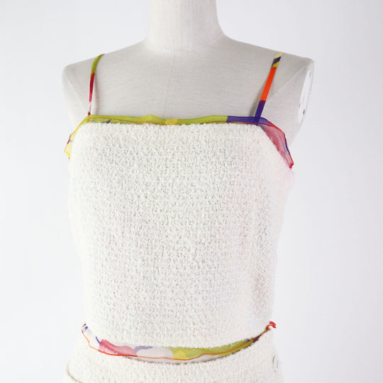 CHANEL setup 00T P15633 Outer: 75% nylon, Outer: 25% wool, Lining: 100% silk Ivoryx multi Women 40 Used Authentic