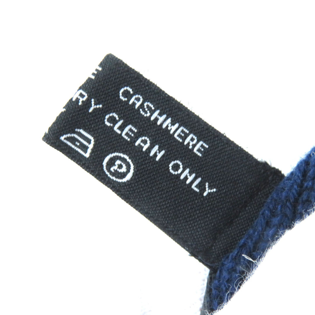 CHANEL Scarf 20C Main: 100% cashmere Navy Women Used Authentic