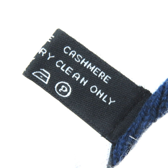 CHANEL Scarf 20C Main: 100% cashmere Navy Women Used Authentic