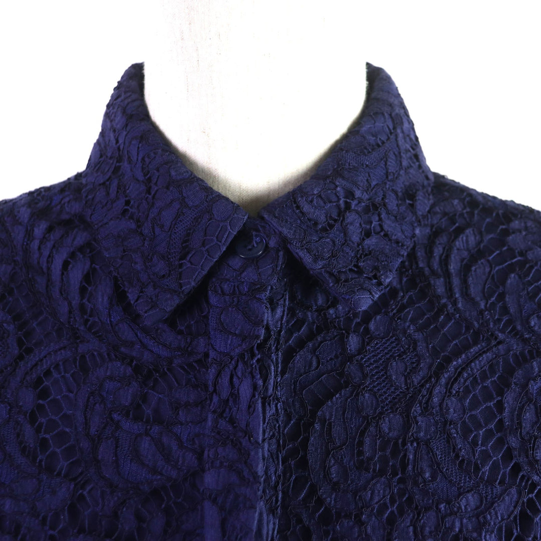 BURBERRY LONDON one piece Outer: 69% cotton, 22% viscose, 9% nylon; Lining: 100% polyester Navy Women 36 Used Authentic