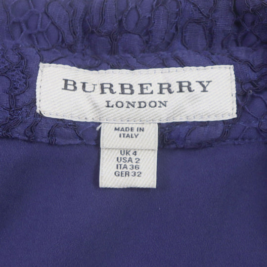 BURBERRY LONDON one piece Outer: 69% cotton, 22% viscose, 9% nylon; Lining: 100% polyester Navy Women 36 Used Authentic