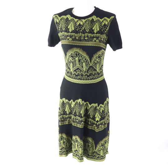 VALENTINO one piece Main: 67% rayon, Main: 26% silk, Main: 7% polyester Black green Women S Used Authentic