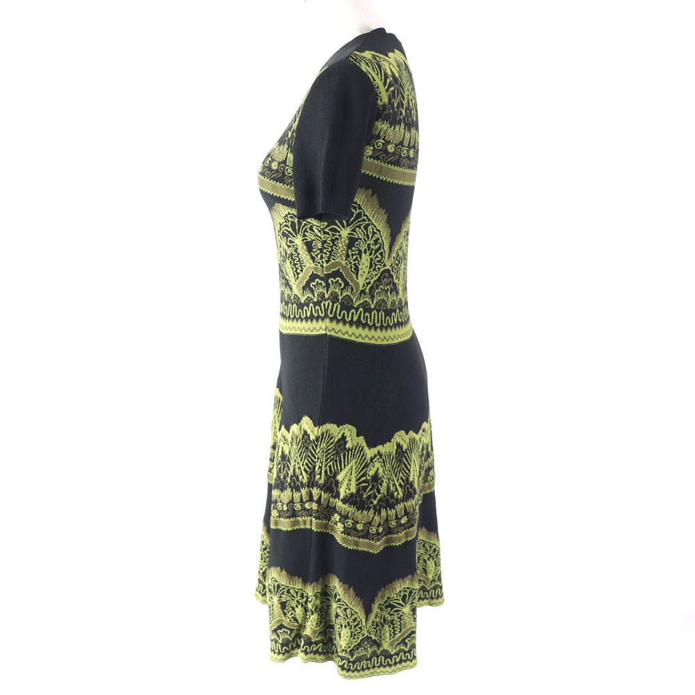 VALENTINO one piece Main: 67% rayon, Main: 26% silk, Main: 7% polyester Black green Women S Used Authentic