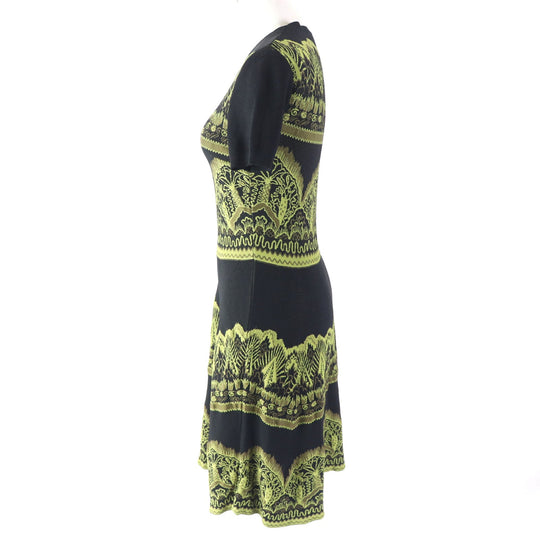 VALENTINO one piece Main: 67% rayon, Main: 26% silk, Main: 7% polyester Black green Women S Used Authentic