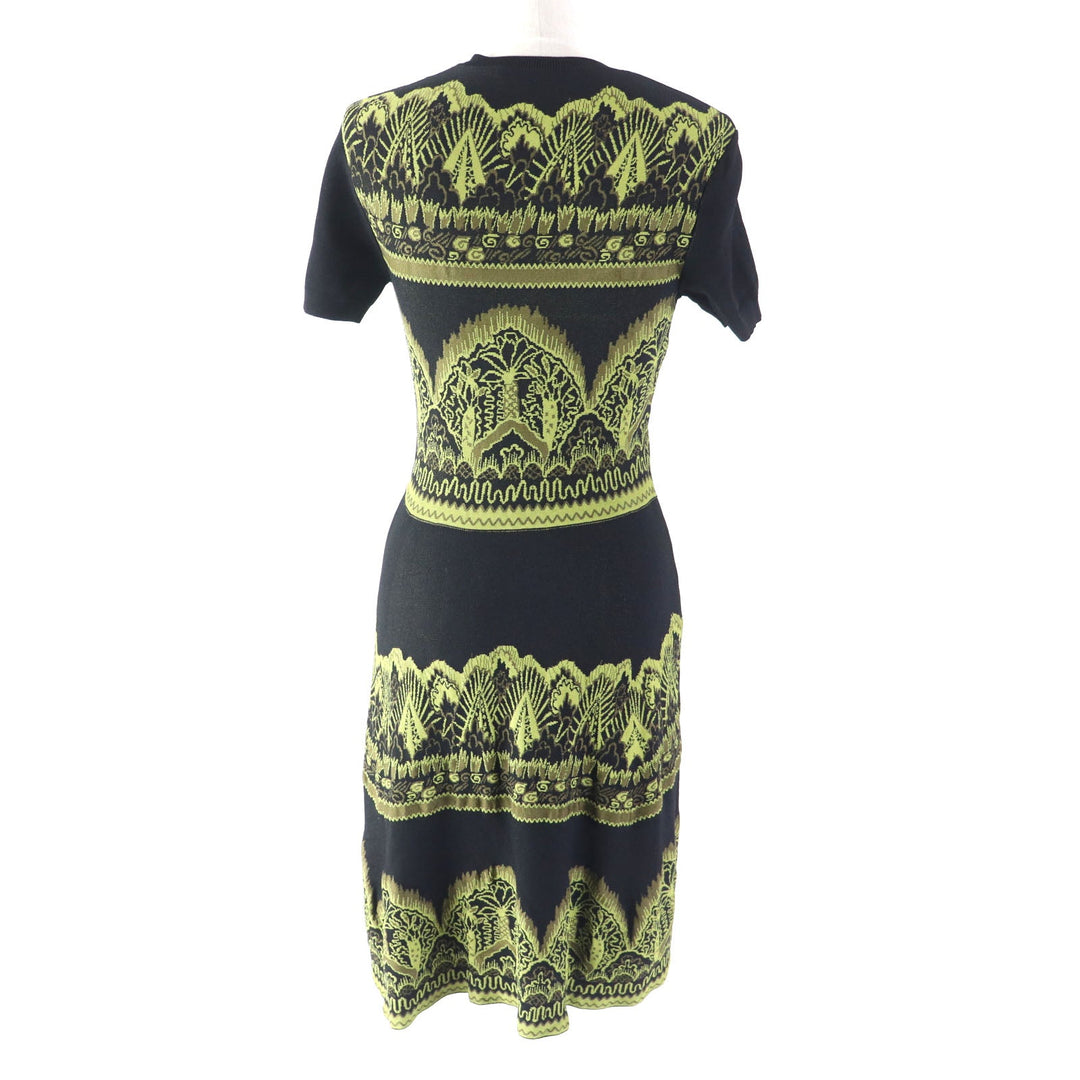 VALENTINO one piece Main: 67% rayon, Main: 26% silk, Main: 7% polyester Black green Women S Used Authentic