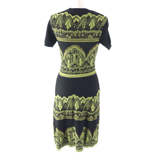 VALENTINO one piece Main: 67% rayon, Main: 26% silk, Main: 7% polyester Black green Women S Used Authentic