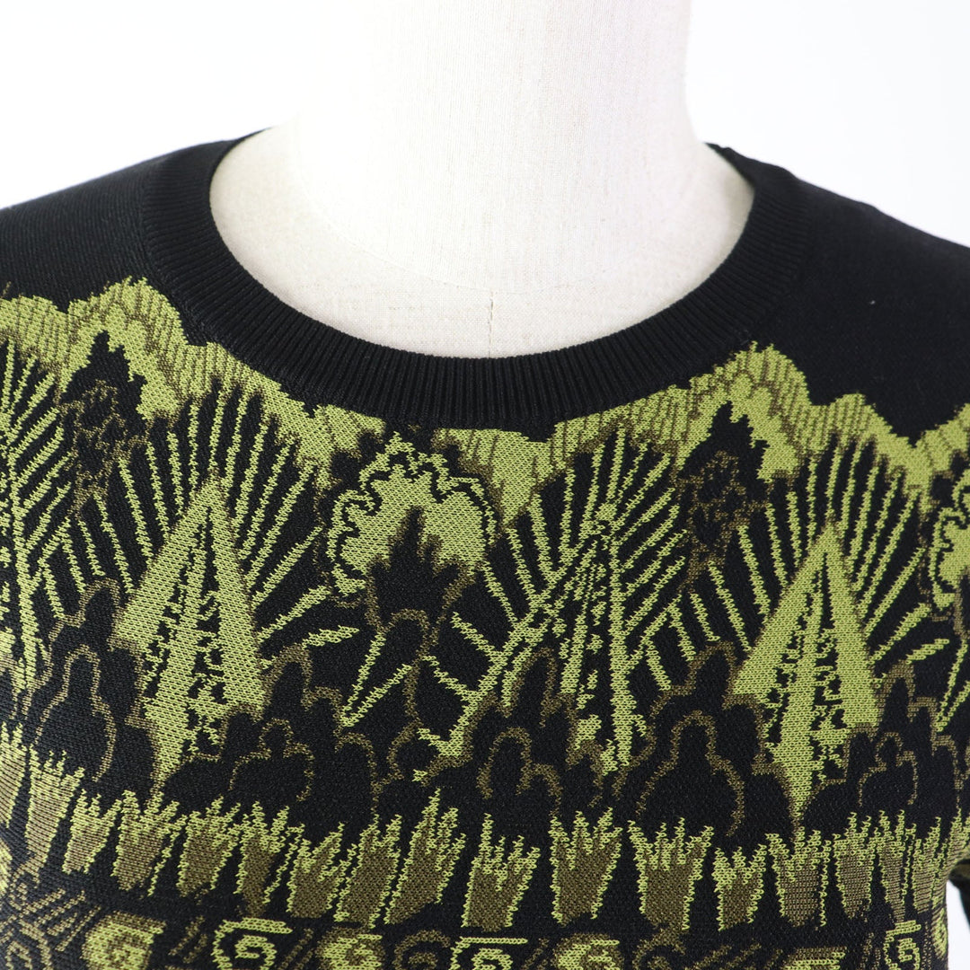 VALENTINO one piece Main: 67% rayon, Main: 26% silk, Main: 7% polyester Black green Women S Used Authentic