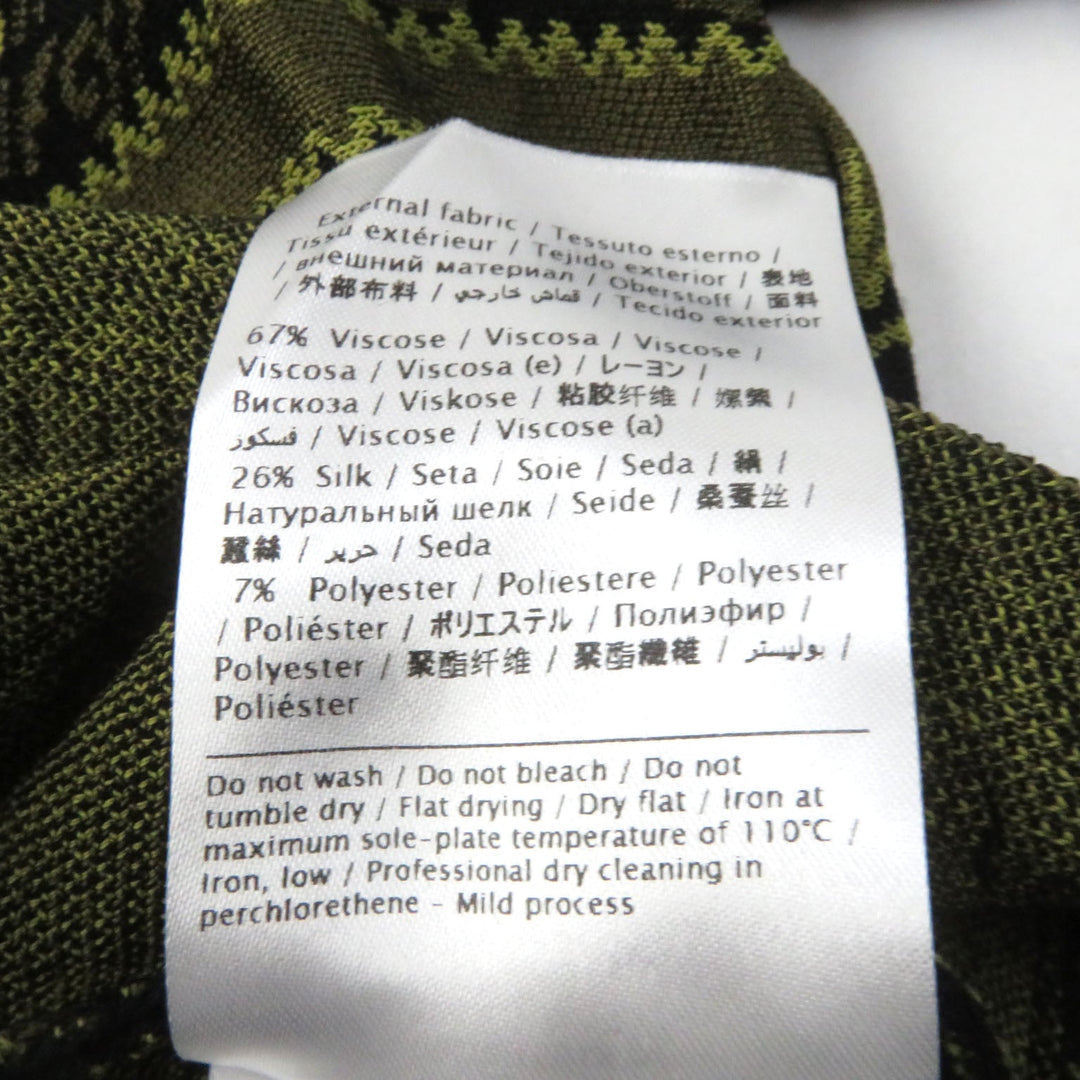 VALENTINO one piece Main: 67% rayon, Main: 26% silk, Main: 7% polyester Black green Women S Used Authentic