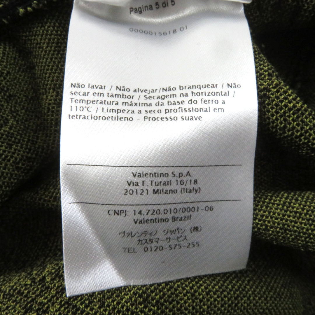 VALENTINO one piece Main: 67% rayon, Main: 26% silk, Main: 7% polyester Black green Women S Used Authentic