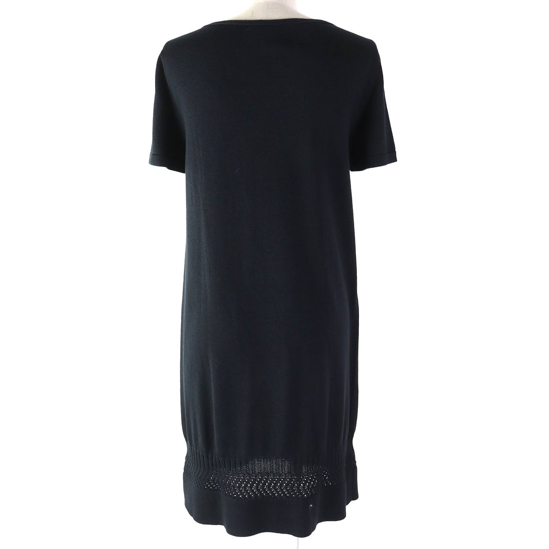 HERMES one piece Main: 55% silk, Main: 45% cotton black Women 38 Used Authentic