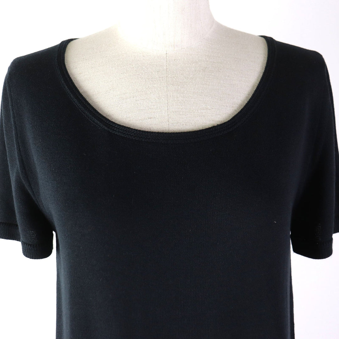 HERMES one piece Main: 55% silk, Main: 45% cotton black Women 38 Used Authentic