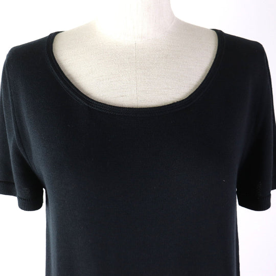 HERMES one piece Main: 55% silk, Main: 45% cotton black Women 38 Used Authentic