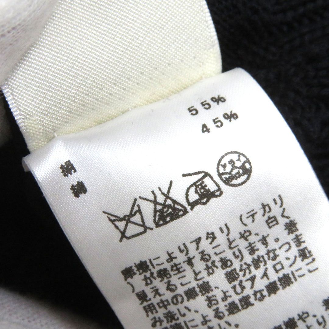 HERMES one piece Main: 55% silk, Main: 45% cotton black Women 38 Used Authentic