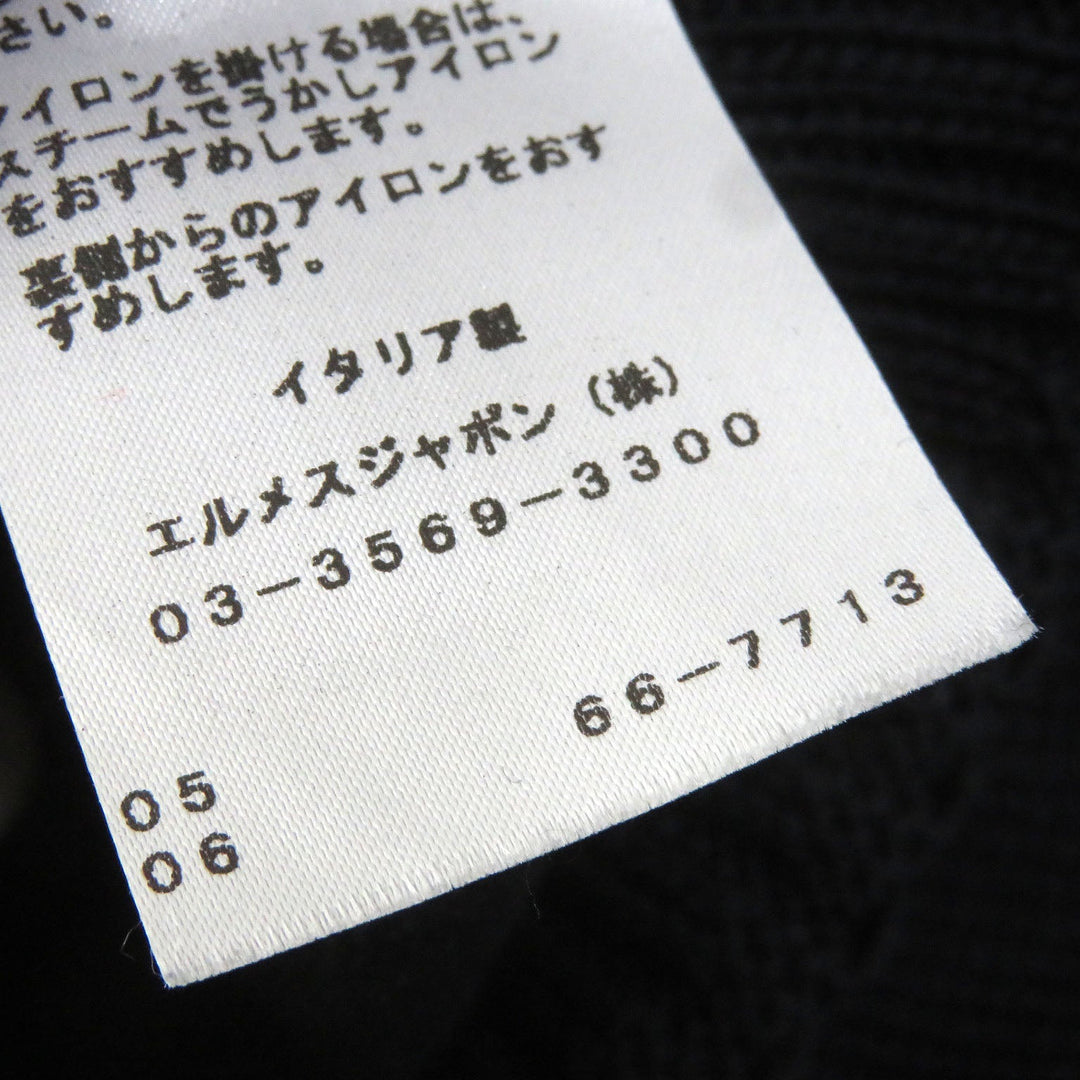 HERMES one piece Main: 55% silk, Main: 45% cotton black Women 38 Used Authentic