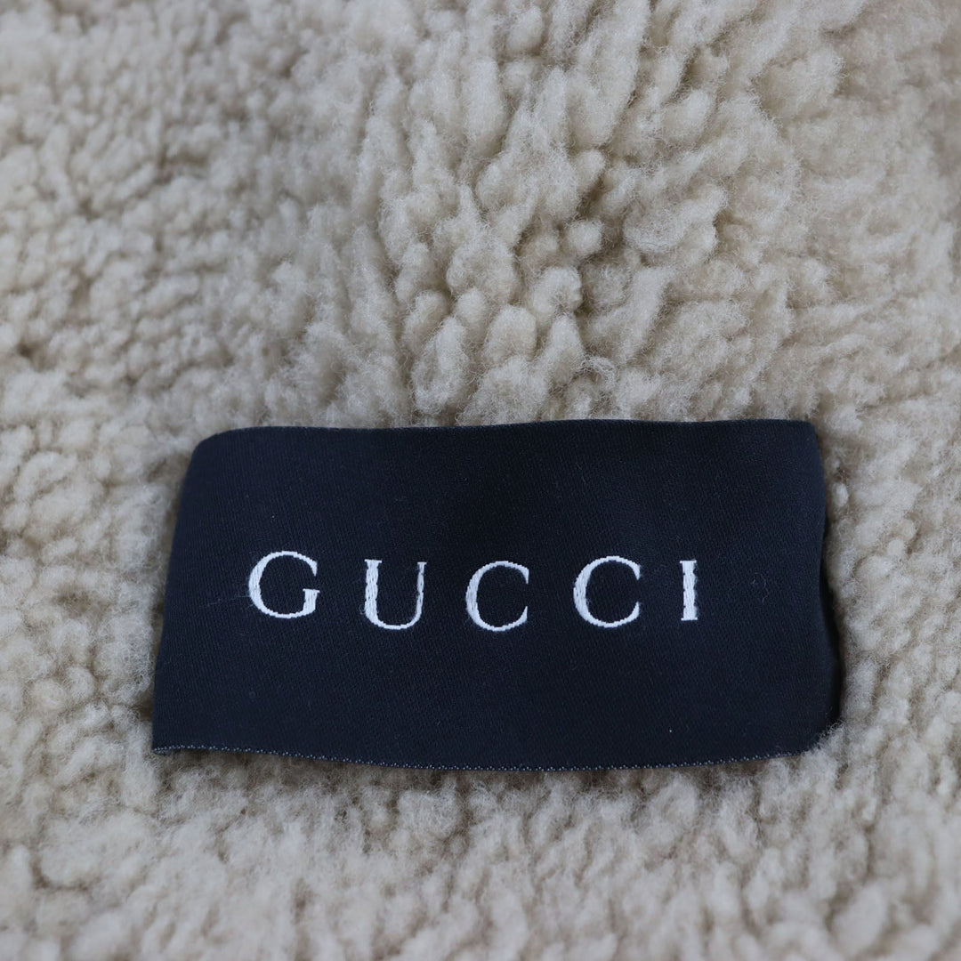 GUCCI Mouton coat 148233 Main: Mouton beige mens 44 Used Authentic