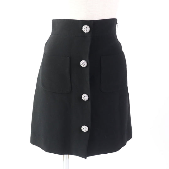 MIUMIU Mini skirt MG1767 Main: 100% viscose black Women 36 Used Authentic